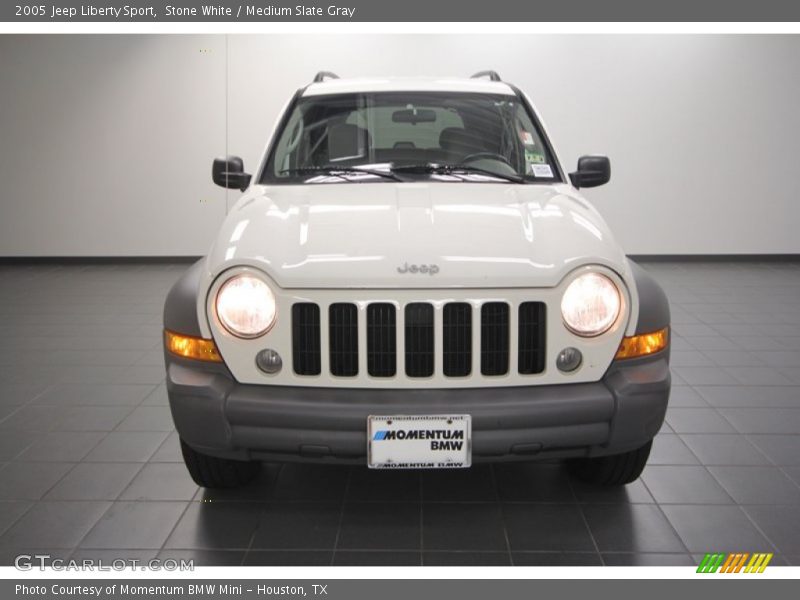 Stone White / Medium Slate Gray 2005 Jeep Liberty Sport
