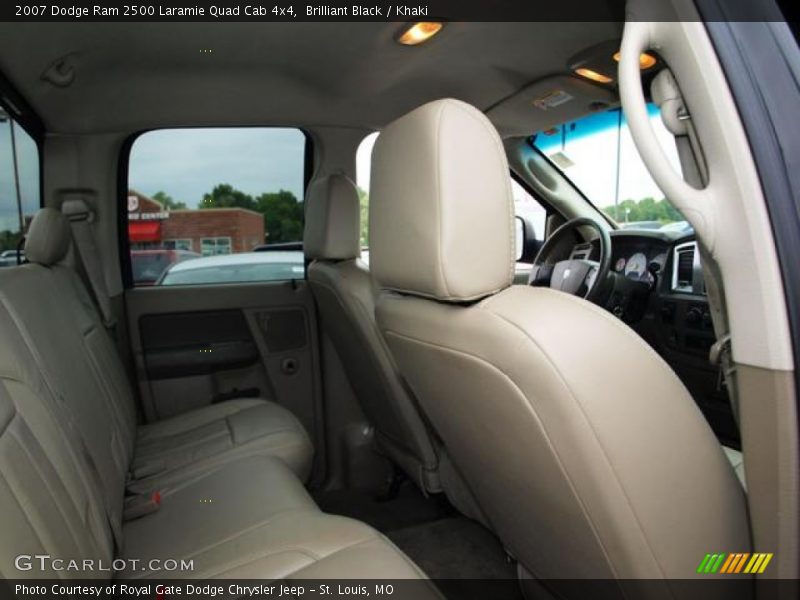 Brilliant Black / Khaki 2007 Dodge Ram 2500 Laramie Quad Cab 4x4