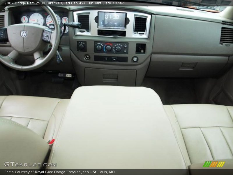Brilliant Black / Khaki 2007 Dodge Ram 2500 Laramie Quad Cab 4x4