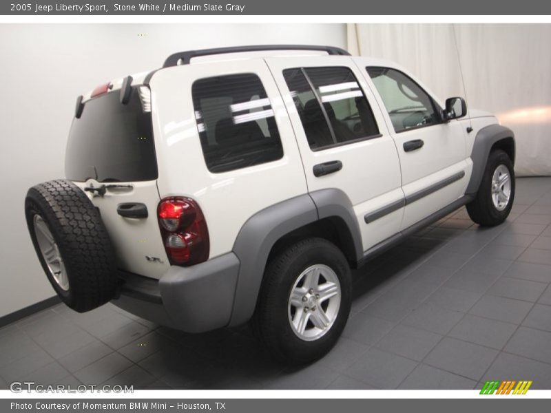 Stone White / Medium Slate Gray 2005 Jeep Liberty Sport