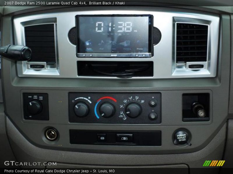 Brilliant Black / Khaki 2007 Dodge Ram 2500 Laramie Quad Cab 4x4