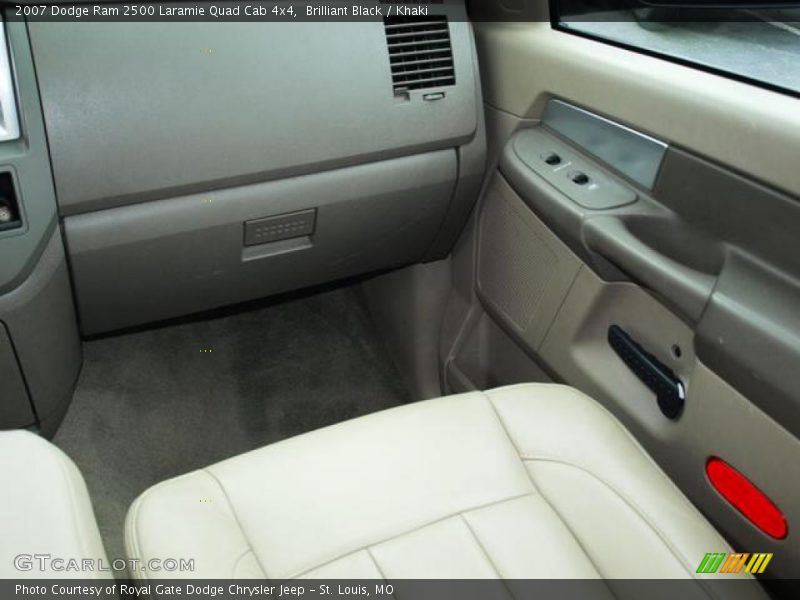Brilliant Black / Khaki 2007 Dodge Ram 2500 Laramie Quad Cab 4x4