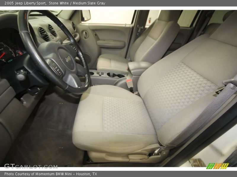Stone White / Medium Slate Gray 2005 Jeep Liberty Sport