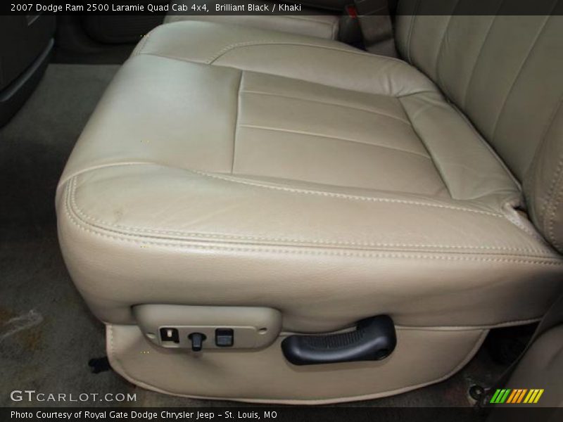 Brilliant Black / Khaki 2007 Dodge Ram 2500 Laramie Quad Cab 4x4