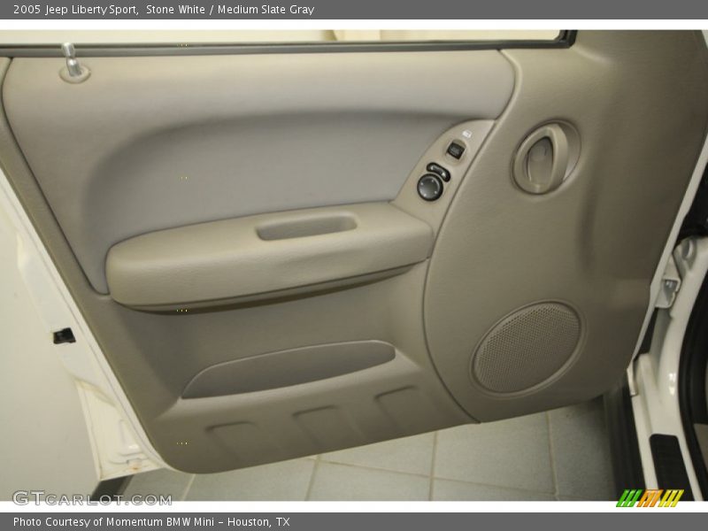 Stone White / Medium Slate Gray 2005 Jeep Liberty Sport