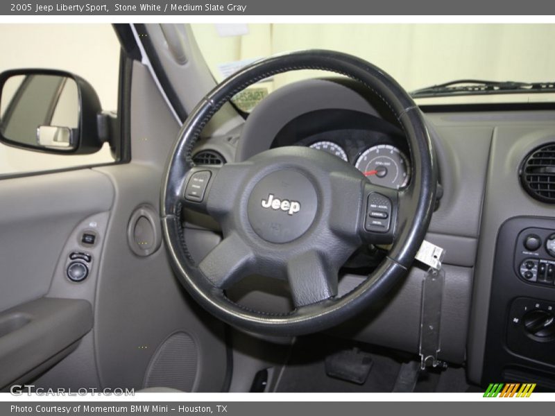 Stone White / Medium Slate Gray 2005 Jeep Liberty Sport