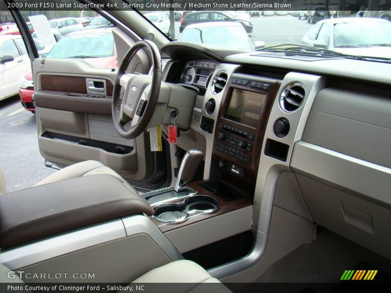 Sterling Grey Metallic / Medium Stone Leather/Sienna Brown 2009 Ford F150 Lariat SuperCrew 4x4