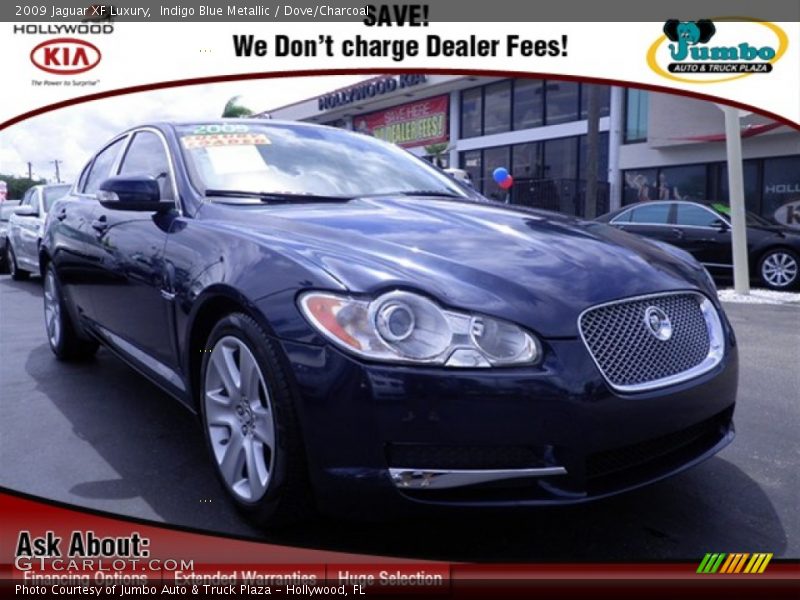 Indigo Blue Metallic / Dove/Charcoal 2009 Jaguar XF Luxury
