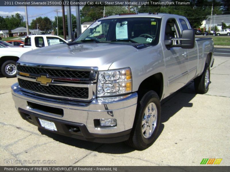 Sheer Silver Metallic / Light Titanium/Dark Titanium 2011 Chevrolet Silverado 2500HD LTZ Extended Cab 4x4