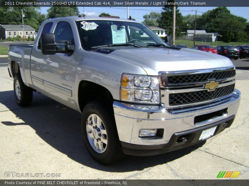 Sheer Silver Metallic / Light Titanium/Dark Titanium 2011 Chevrolet Silverado 2500HD LTZ Extended Cab 4x4
