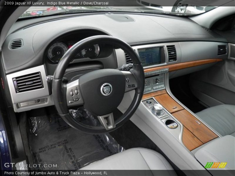 Indigo Blue Metallic / Dove/Charcoal 2009 Jaguar XF Luxury