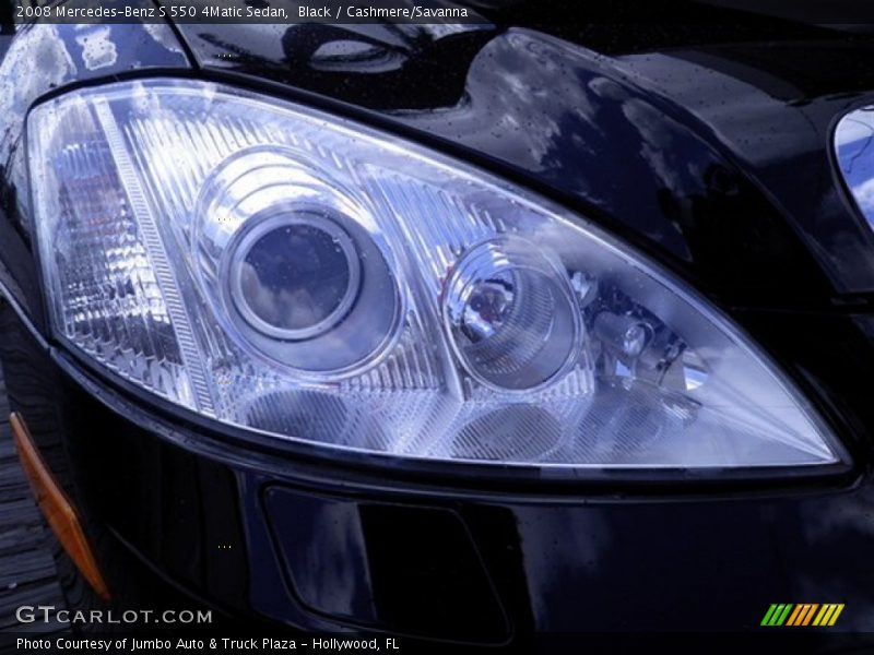 Black / Cashmere/Savanna 2008 Mercedes-Benz S 550 4Matic Sedan