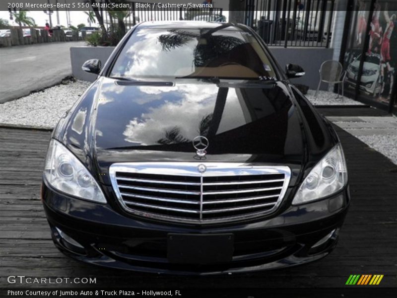 Black / Cashmere/Savanna 2008 Mercedes-Benz S 550 4Matic Sedan