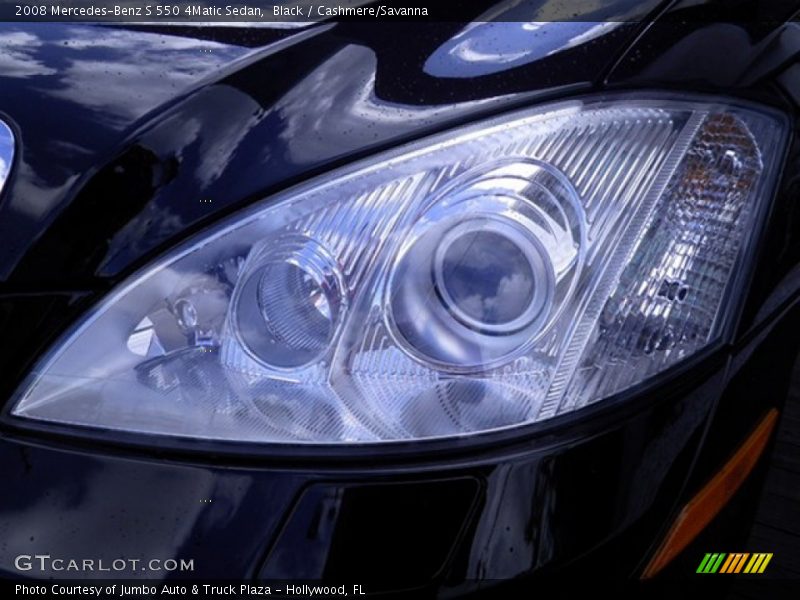 Black / Cashmere/Savanna 2008 Mercedes-Benz S 550 4Matic Sedan