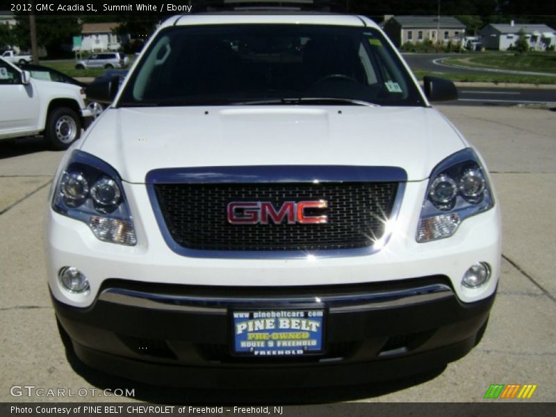 Summit White / Ebony 2012 GMC Acadia SL