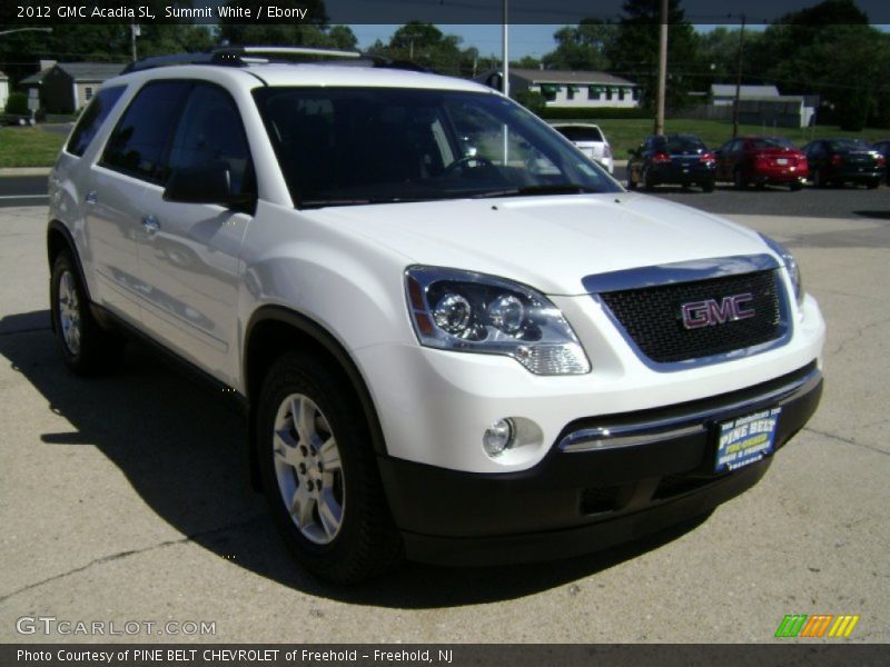 Summit White / Ebony 2012 GMC Acadia SL