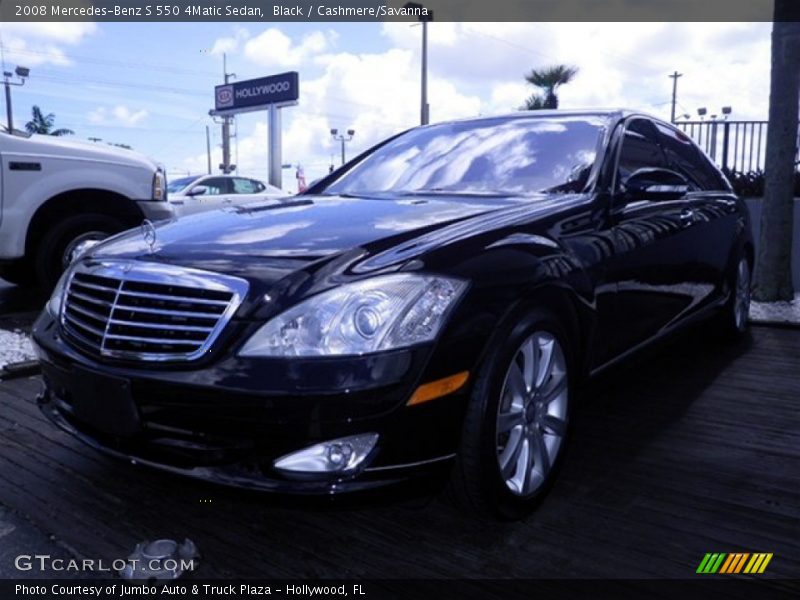 Black / Cashmere/Savanna 2008 Mercedes-Benz S 550 4Matic Sedan