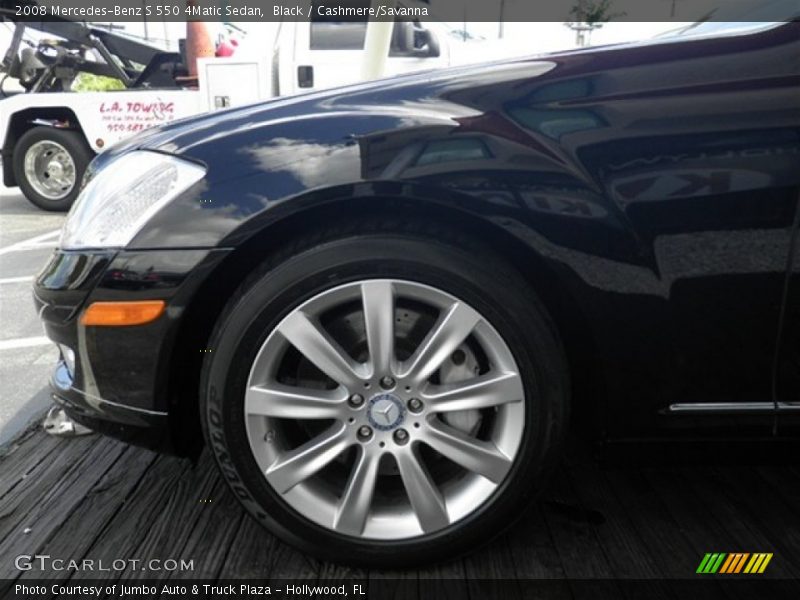 Black / Cashmere/Savanna 2008 Mercedes-Benz S 550 4Matic Sedan