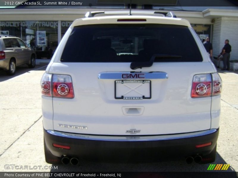 Summit White / Ebony 2012 GMC Acadia SL