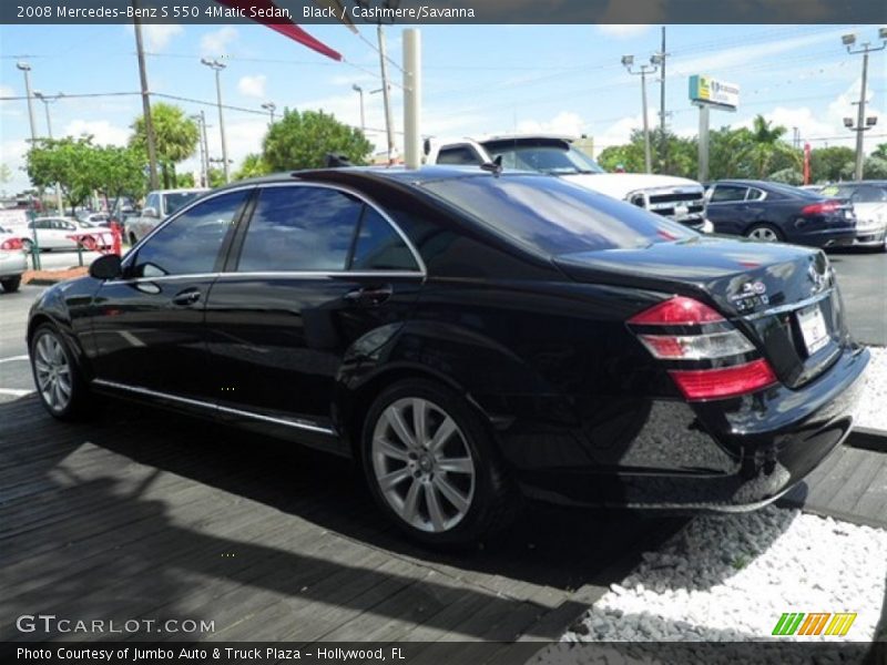Black / Cashmere/Savanna 2008 Mercedes-Benz S 550 4Matic Sedan