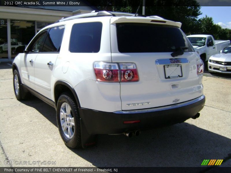 Summit White / Ebony 2012 GMC Acadia SL