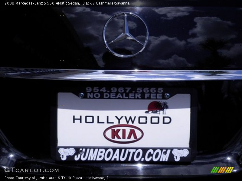 Black / Cashmere/Savanna 2008 Mercedes-Benz S 550 4Matic Sedan