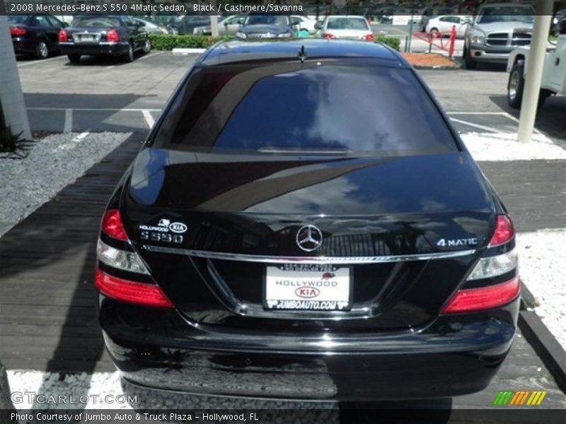 Black / Cashmere/Savanna 2008 Mercedes-Benz S 550 4Matic Sedan