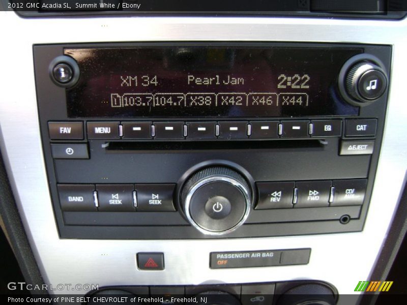 Summit White / Ebony 2012 GMC Acadia SL