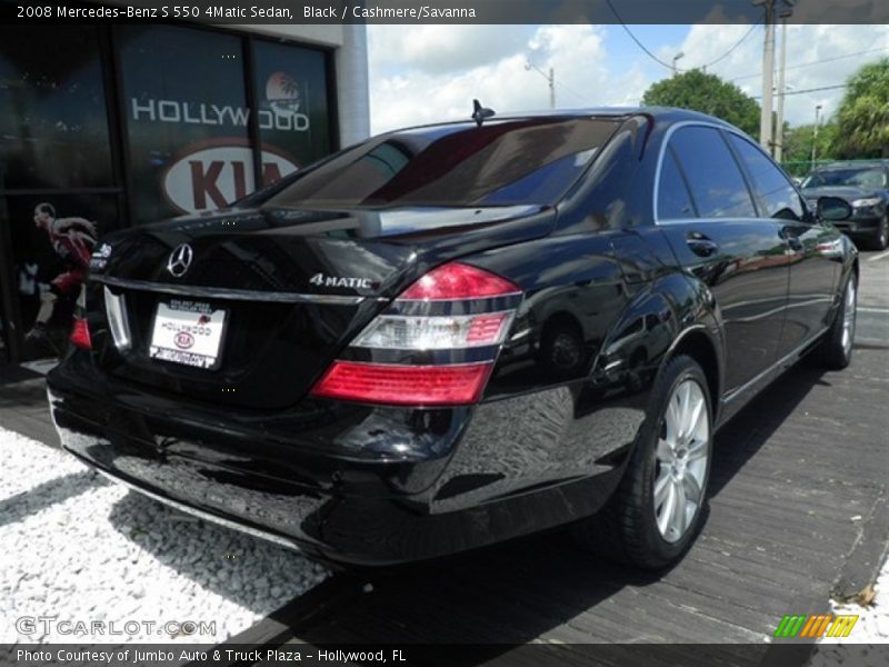 Black / Cashmere/Savanna 2008 Mercedes-Benz S 550 4Matic Sedan