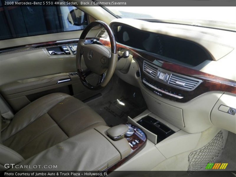 Black / Cashmere/Savanna 2008 Mercedes-Benz S 550 4Matic Sedan