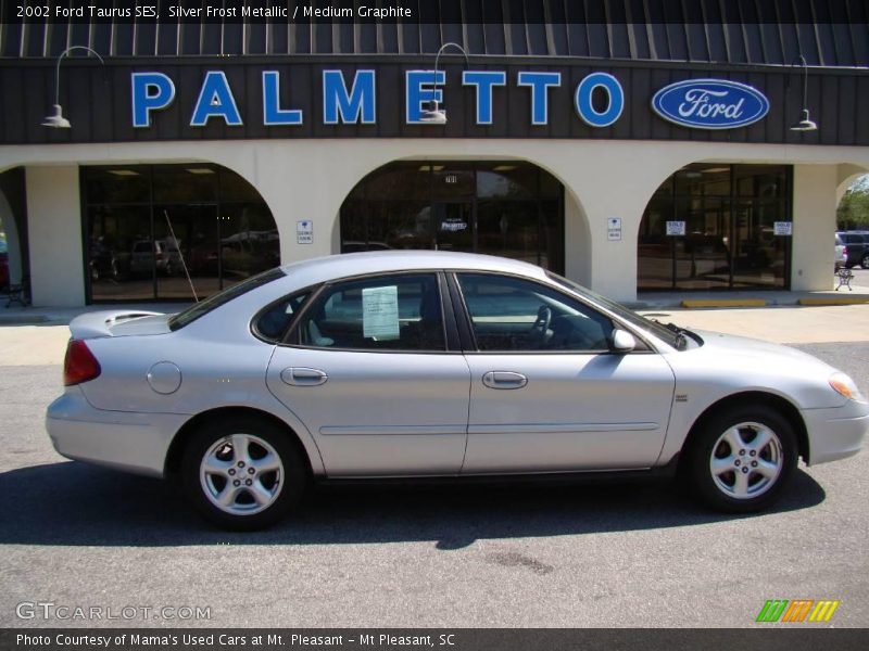 Silver Frost Metallic / Medium Graphite 2002 Ford Taurus SES