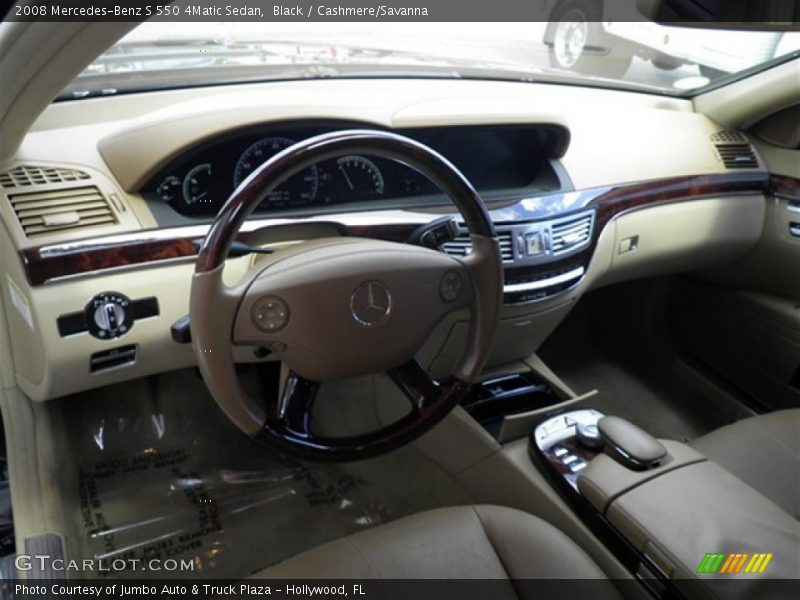 Black / Cashmere/Savanna 2008 Mercedes-Benz S 550 4Matic Sedan