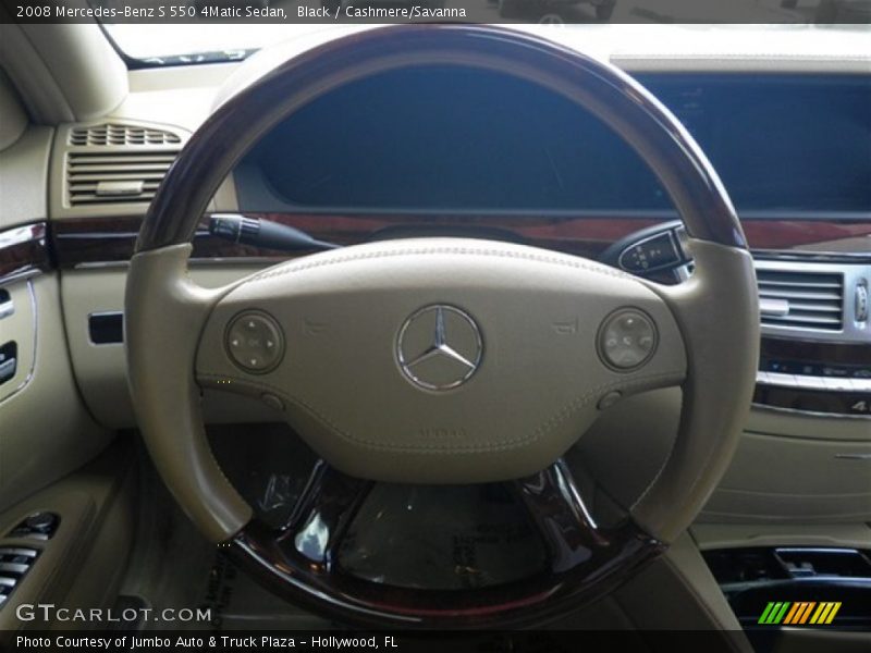 Black / Cashmere/Savanna 2008 Mercedes-Benz S 550 4Matic Sedan