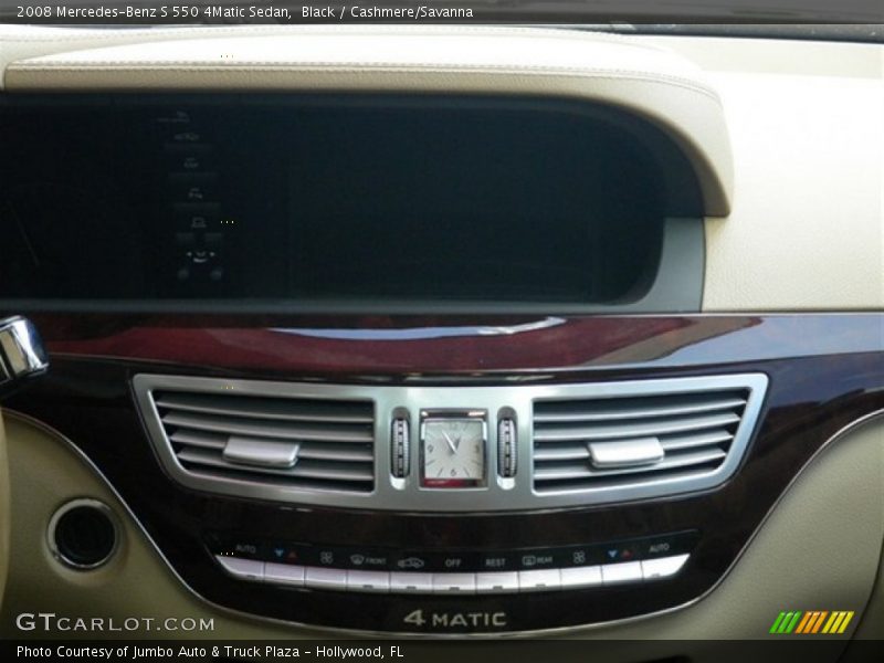 Black / Cashmere/Savanna 2008 Mercedes-Benz S 550 4Matic Sedan