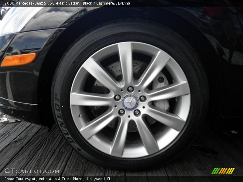 Black / Cashmere/Savanna 2008 Mercedes-Benz S 550 4Matic Sedan