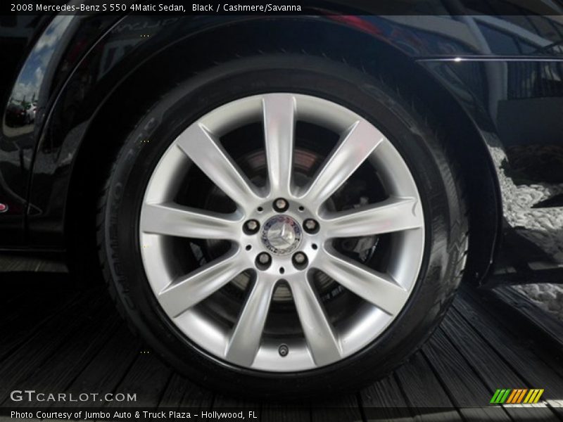 Black / Cashmere/Savanna 2008 Mercedes-Benz S 550 4Matic Sedan