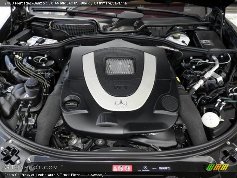 Black / Cashmere/Savanna 2008 Mercedes-Benz S 550 4Matic Sedan