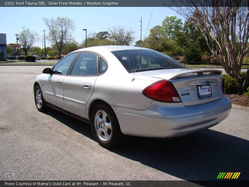 Silver Frost Metallic / Medium Graphite 2002 Ford Taurus SES