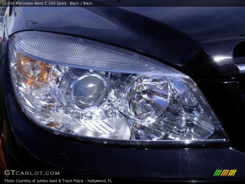 Black / Black 2009 Mercedes-Benz C 300 Sport