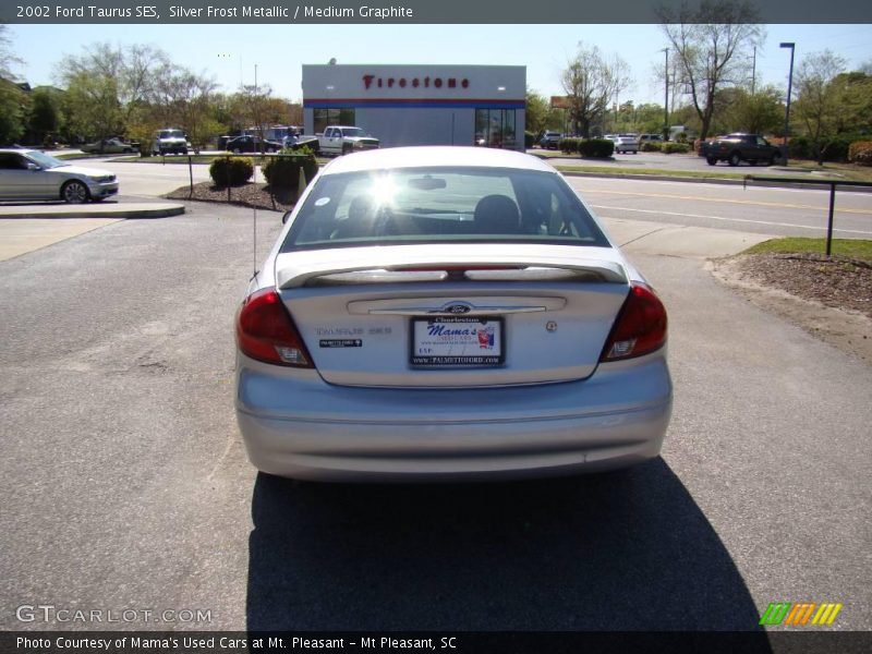 Silver Frost Metallic / Medium Graphite 2002 Ford Taurus SES