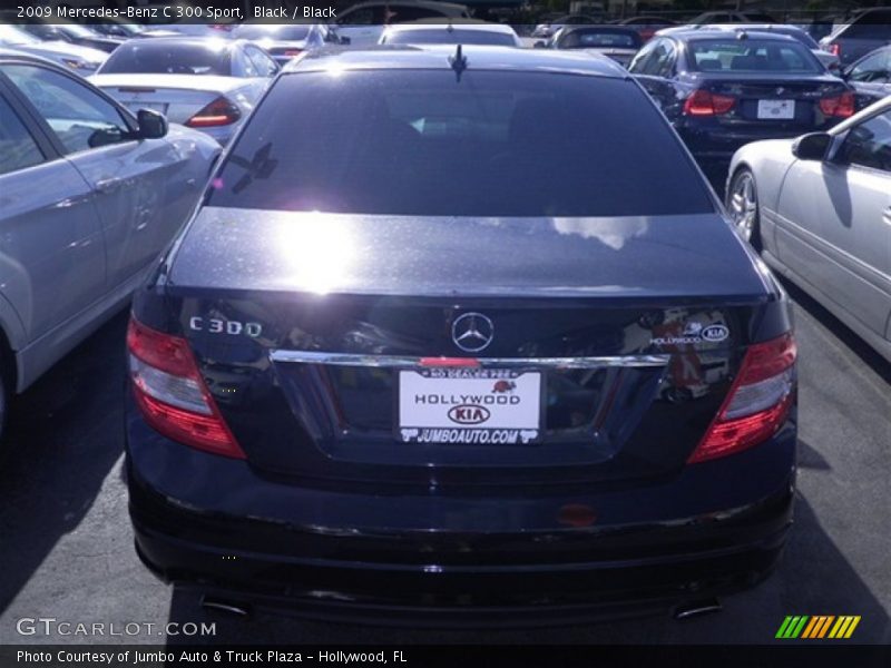 Black / Black 2009 Mercedes-Benz C 300 Sport