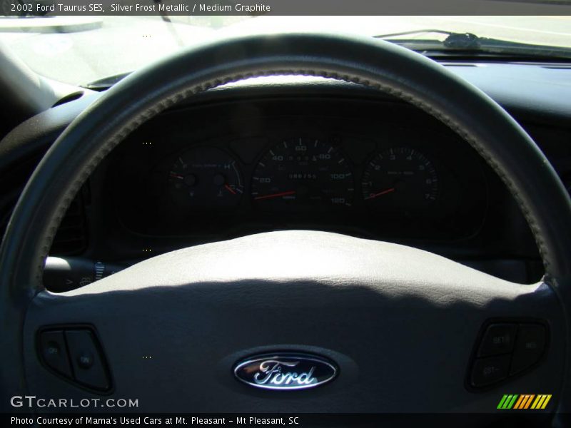 Silver Frost Metallic / Medium Graphite 2002 Ford Taurus SES