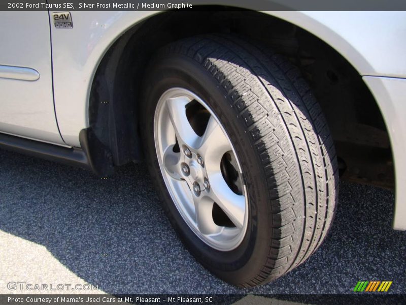 Silver Frost Metallic / Medium Graphite 2002 Ford Taurus SES