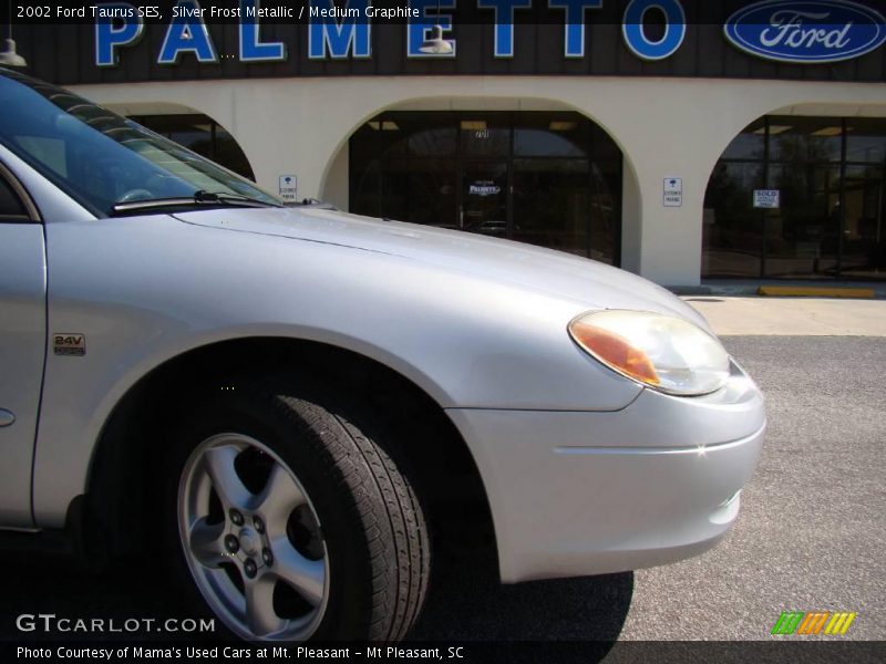 Silver Frost Metallic / Medium Graphite 2002 Ford Taurus SES