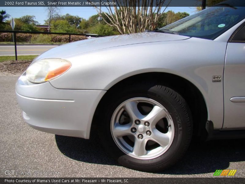 Silver Frost Metallic / Medium Graphite 2002 Ford Taurus SES