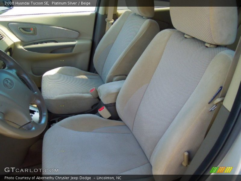 Platinum Silver / Beige 2008 Hyundai Tucson SE