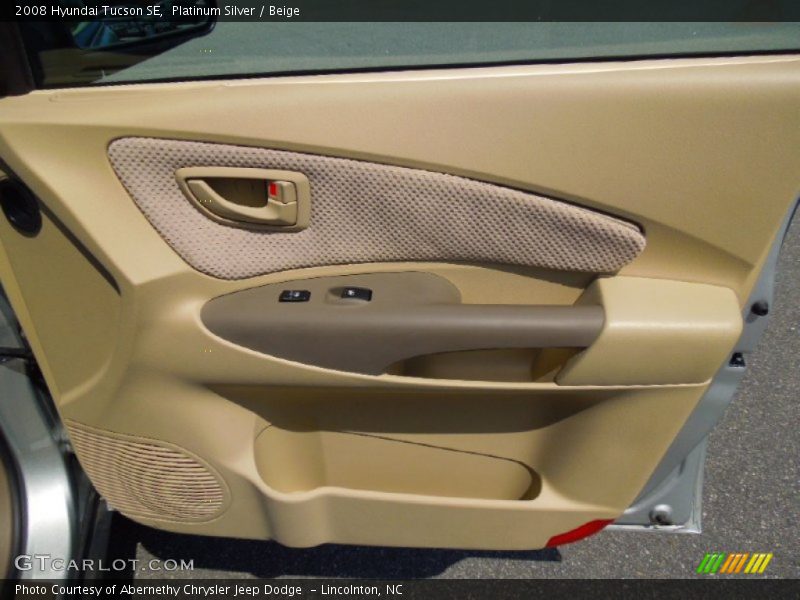 Platinum Silver / Beige 2008 Hyundai Tucson SE