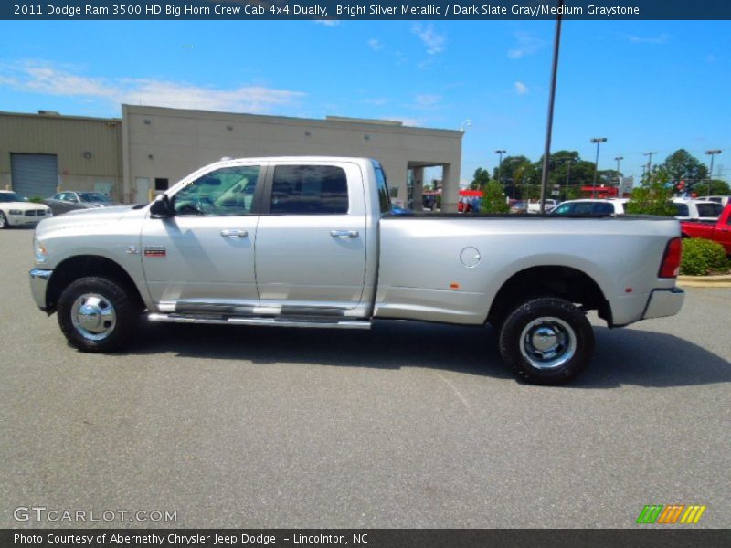 Bright Silver Metallic / Dark Slate Gray/Medium Graystone 2011 Dodge Ram 3500 HD Big Horn Crew Cab 4x4 Dually