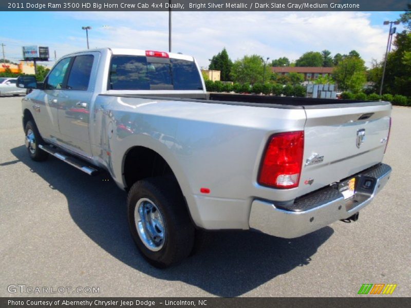 Bright Silver Metallic / Dark Slate Gray/Medium Graystone 2011 Dodge Ram 3500 HD Big Horn Crew Cab 4x4 Dually