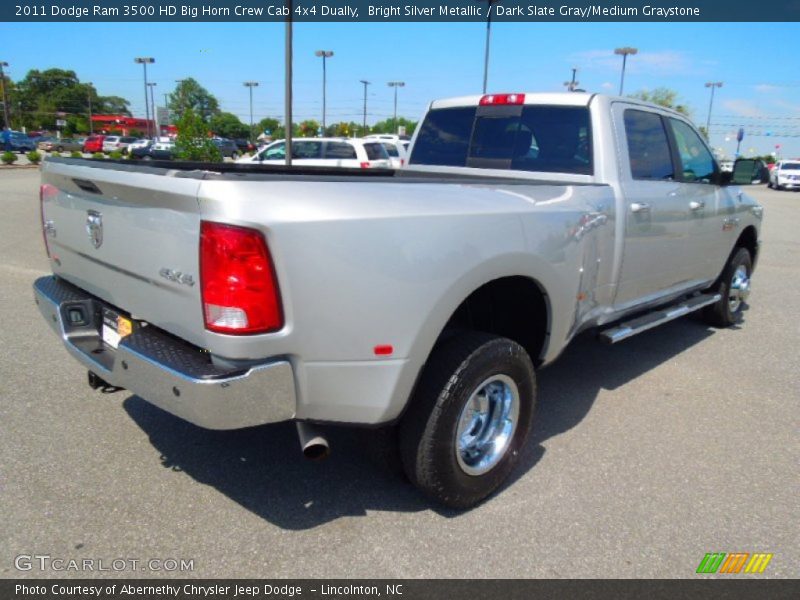 Bright Silver Metallic / Dark Slate Gray/Medium Graystone 2011 Dodge Ram 3500 HD Big Horn Crew Cab 4x4 Dually